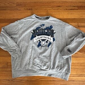 adidas Gray Tampa Bay Lightning Athletic crew neck